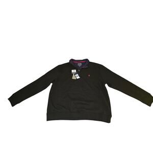 NWT Men's IZOD Long Sleeve Quarter Zip Sport Flex XL Black